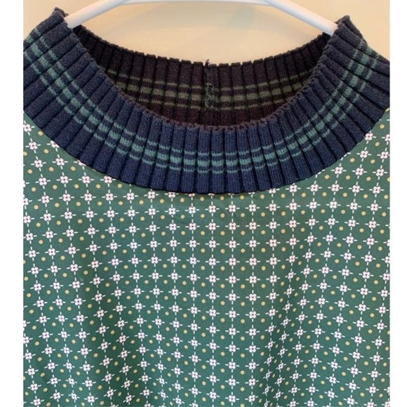 French Connection Printed Mixed-Media Top - Picture 2 of 6